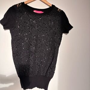 ElBlack Lace Women's Top